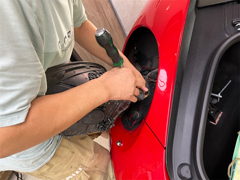 Porsche upgrade headlight progress 